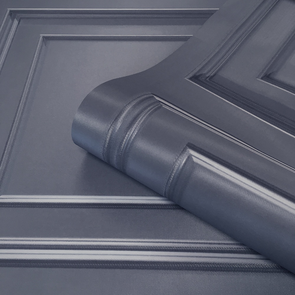 Belgravia Decor Amara Panel Dark Blue Wallpaper